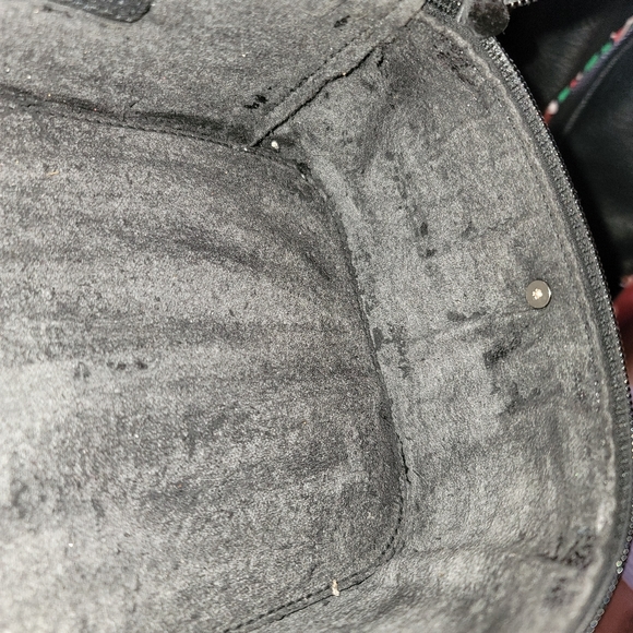 Gucci Cat Pebbled Leather Black Vanity Case Toiletry Case 2way Shoulder Bag - Picture 8 of 16